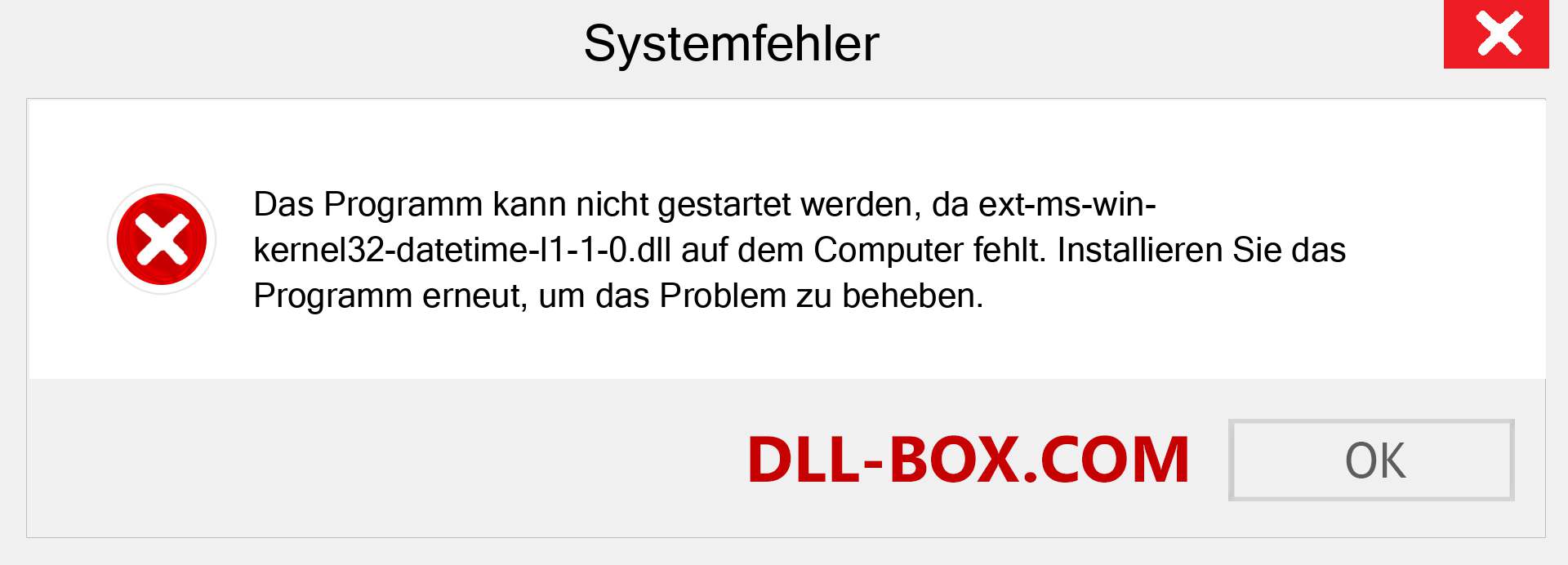 ext-ms-win-kernel32-datetime-l1-1-0.dll-Datei fehlt?. Download für Windows 7, 8, 10 - Fix ext-ms-win-kernel32-datetime-l1-1-0 dll Missing Error unter Windows, Fotos, Bildern