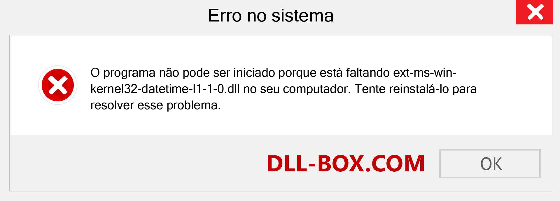 Arquivo ext-ms-win-kernel32-datetime-l1-1-0.dll ausente ?. Download para Windows 7, 8, 10 - Correção de erro ausente ext-ms-win-kernel32-datetime-l1-1-0 dll no Windows, fotos, imagens